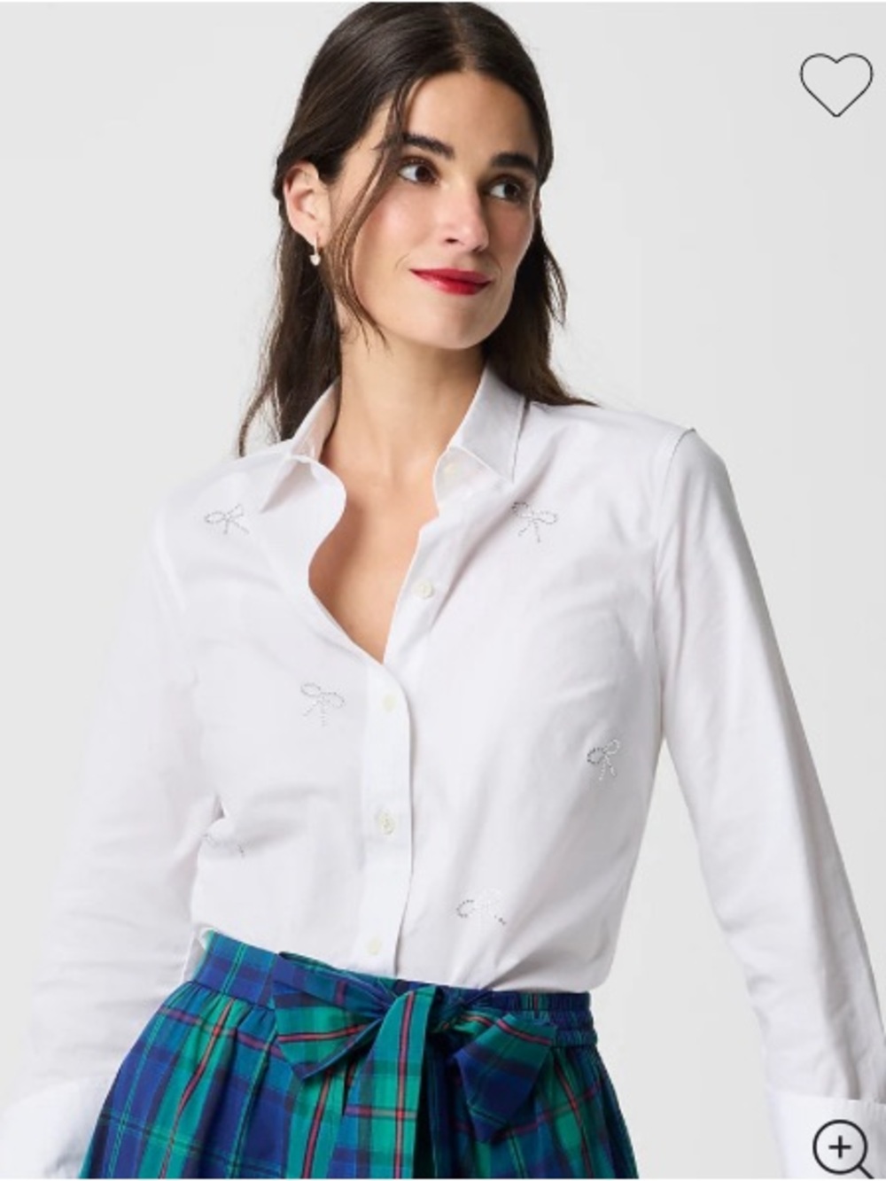 J. Crew Jeweled-bow button-up shirt - Picture 2 of 6